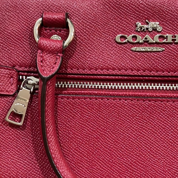 Coach Rowan Satchel Bag for Women - Dark Fuchsia - F79946 - Picture 3 of 12